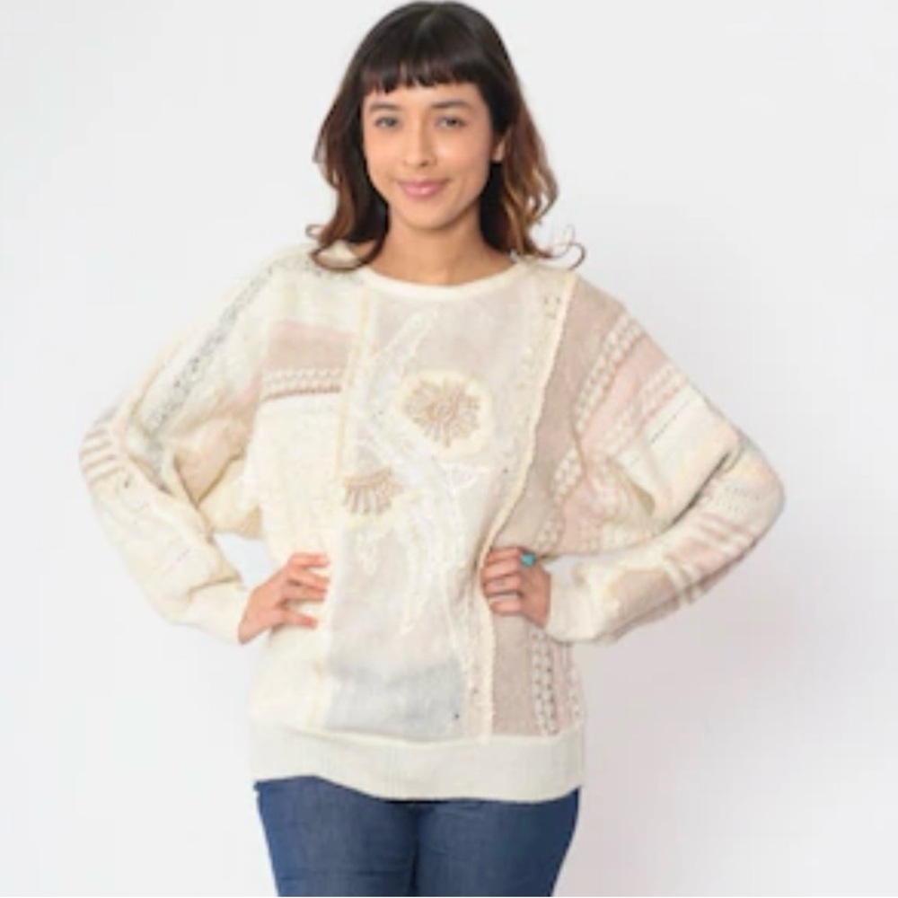 Vintage 80s Mariea Kim Elegant Sweater Medium EUC